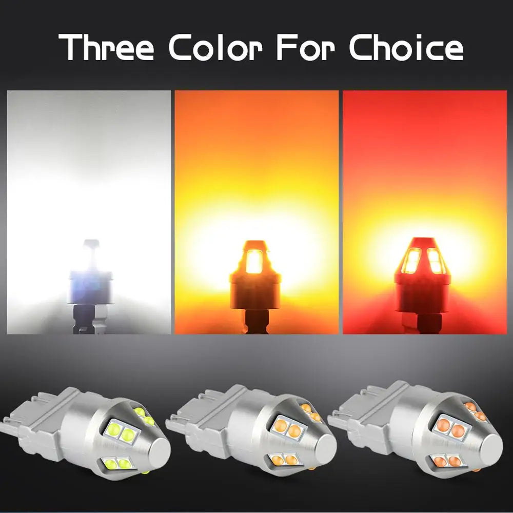 T20 7440 W21W Led Bulb 7443 W21/5W Turn Signal Light T25 3157 P27W Lamp 10SMD 3030 Chips A