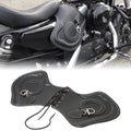 Universal Motorcycle PU Leather Heat Saddle Shield Deflectors Black For Harley Touring Road Elec - Automotive LED Light