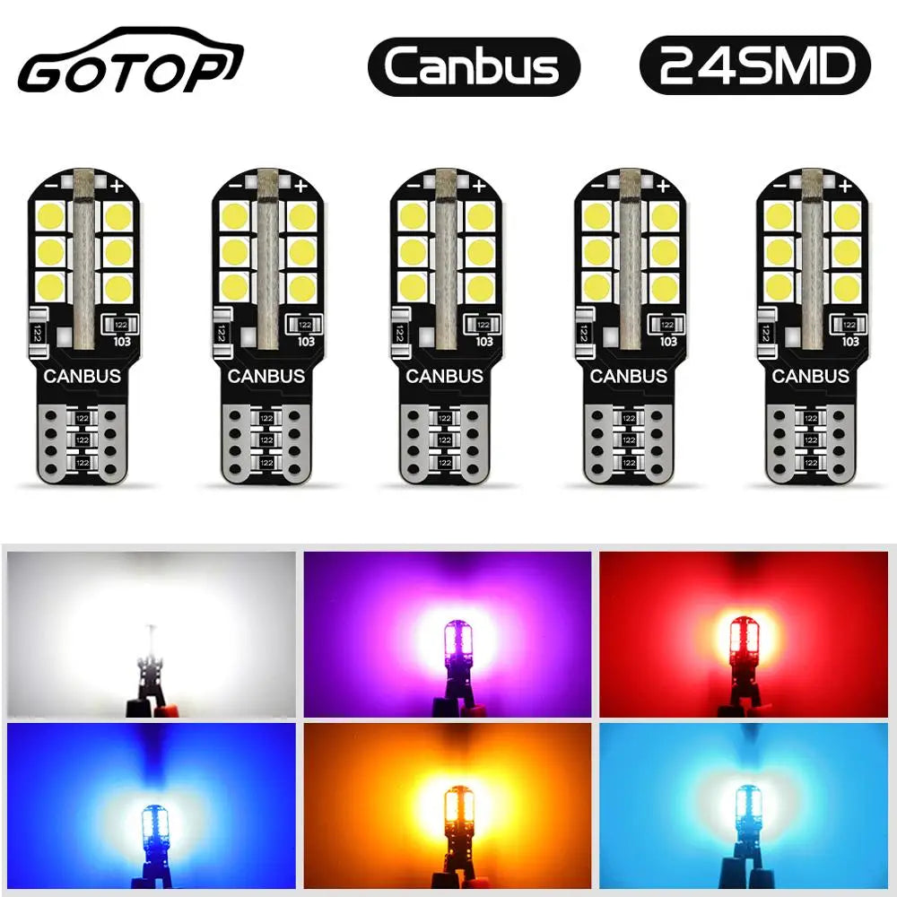 5-Piece LED Interior Light Kit for W5W T10 - Canbus Error-Free Interior Bulbs
