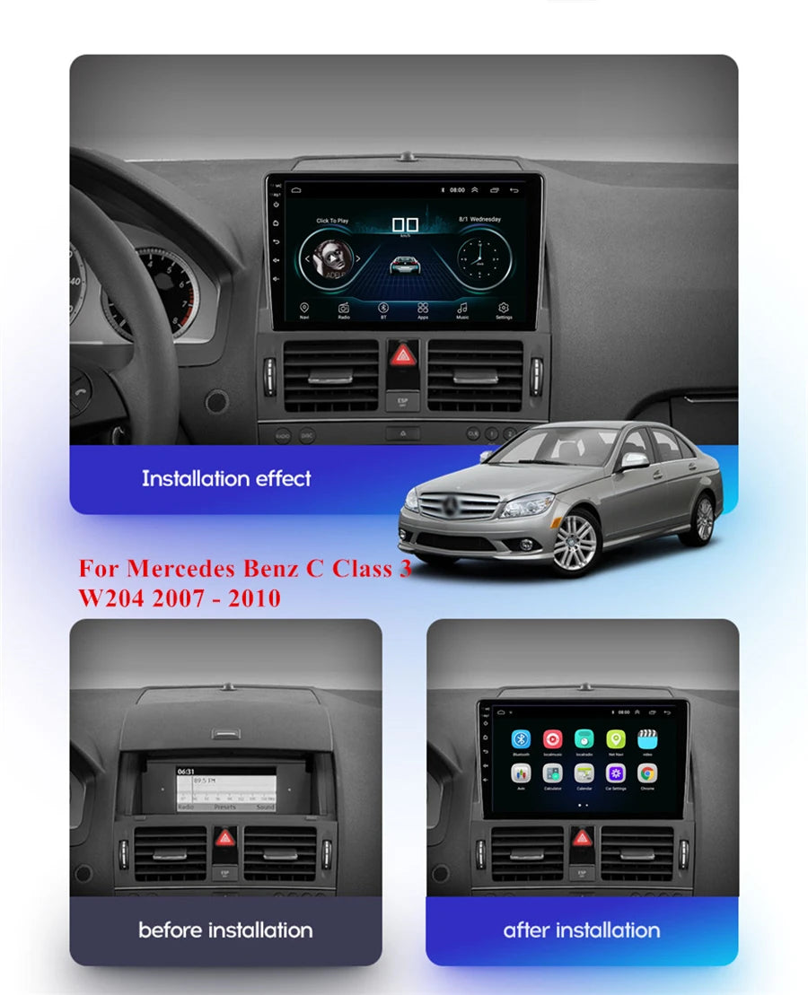 LED Interior Light Kit for Mercedes CClass S204 W204 - Canbus Error-Free Interior Bulbs