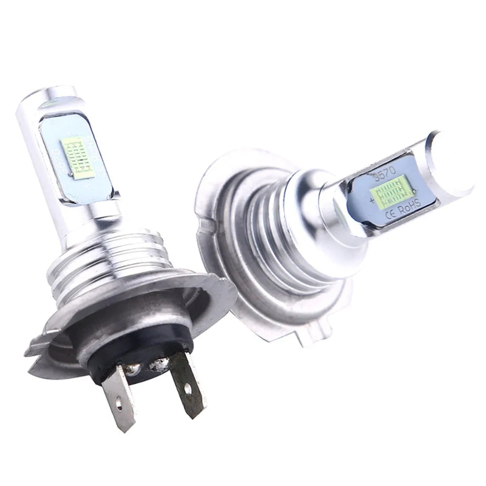 2Pcs H7 LED Headlight Bulbs SH1 H3 H11 H4 H6 20000LM 12V 6000K Auto LED Headlamp IP68 Conversion Hi/Lo Beam Kit Driving Light