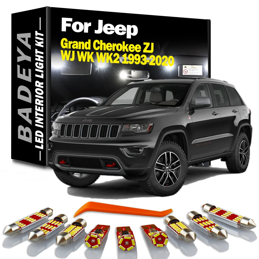 BADEYA Canbus For Jeep Grand Cherokee ZJ WJ WK WK2 1993-2019 2020 Vehicle LED Interior Lig