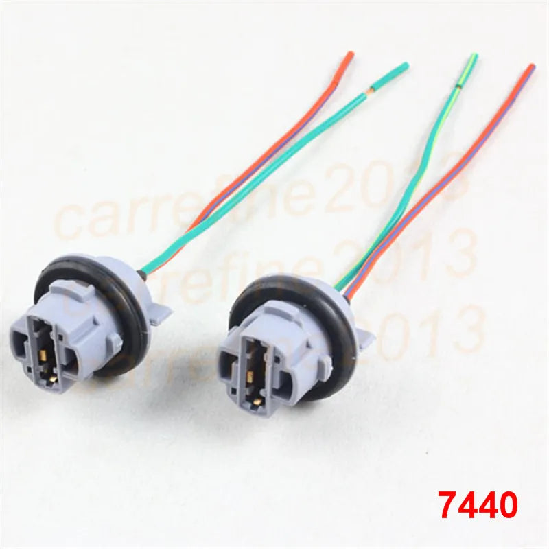 Rockeybright 7440 7443 Car Lamp Cable 7443 Bulb W21/5W LED Bulb Socket 7440 W21W Socket Tu