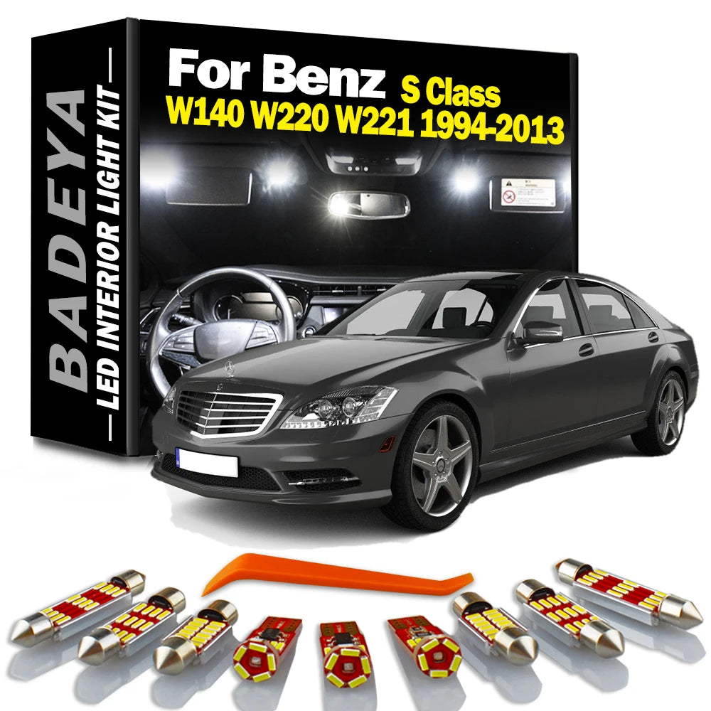 BADEYA Canbus Car LED Interior Door Footwell Light Kit For Mercedes Benz S Class W140 W220