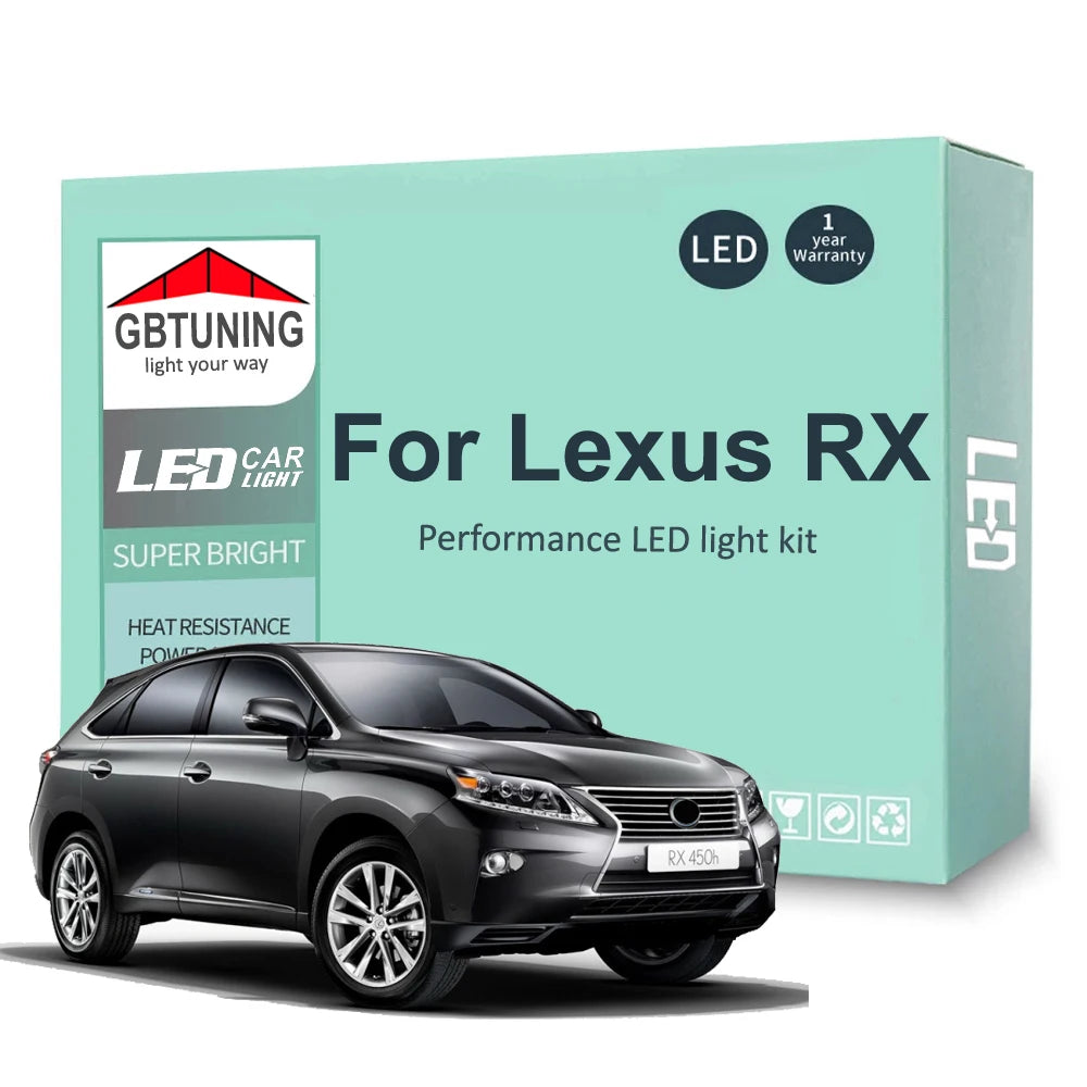 LED Interior Light Kit for Lexus RX 300 330 350 270 400h 450h RX300 RX330 RX350 RX270 RX400h RX450 Car Reading Lamp C...