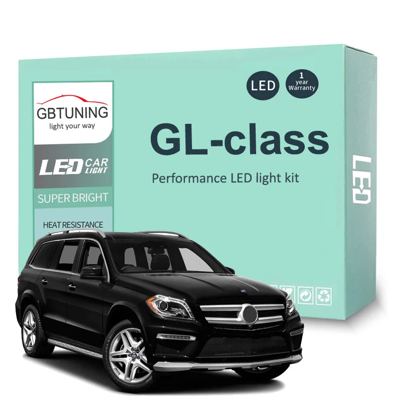 LED Interior Light Kit for Mercedes Benz MB GL-Class X164 X166 GL450 GL500 GL550 2006-2015 - Canbus Dome Map Door Tru...