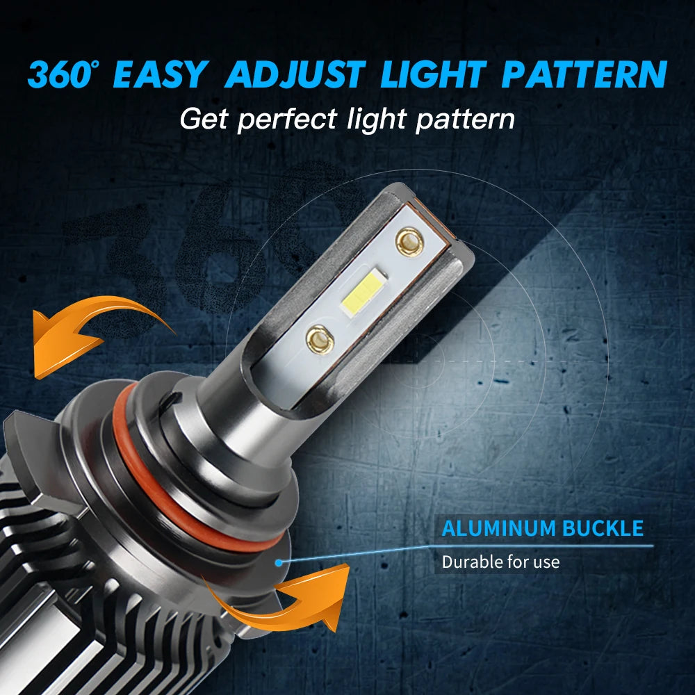 BEVINSEE H7 H1 LED Headlight Bulbs H4 9004 9007 9008 Hi-Lo Beam H11 H3 HB3 9005 HB4 9006 8