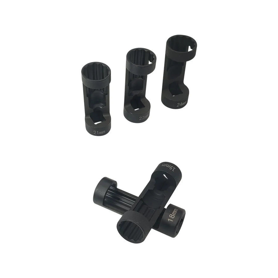 For Most European Vehicle 12 Point 18 19 21 22 24mm Nut Socket 1/2 Drive