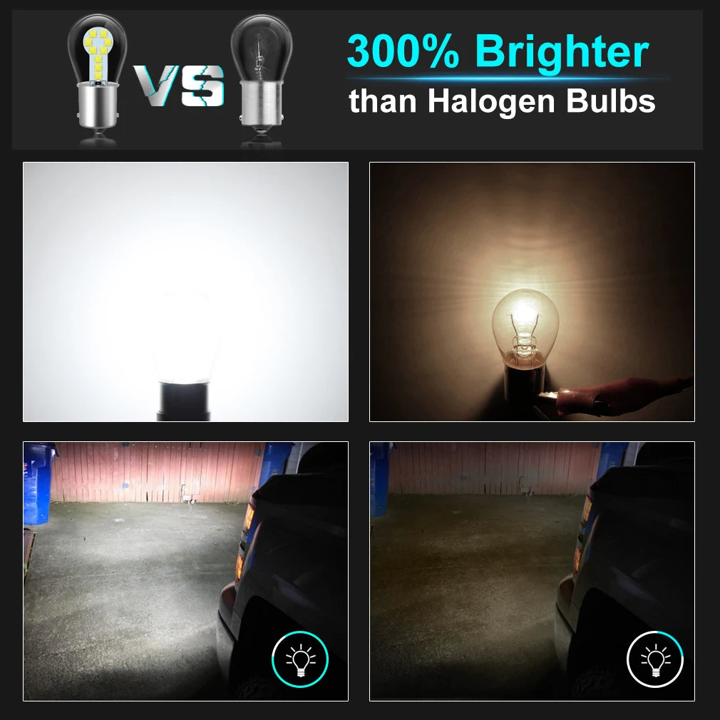 1156 BA15S P21W Led 1157 BAY15D P21/5W Led Bulbs Ampoule R5W R10W 18SMD 800LM Car Fog Ligh