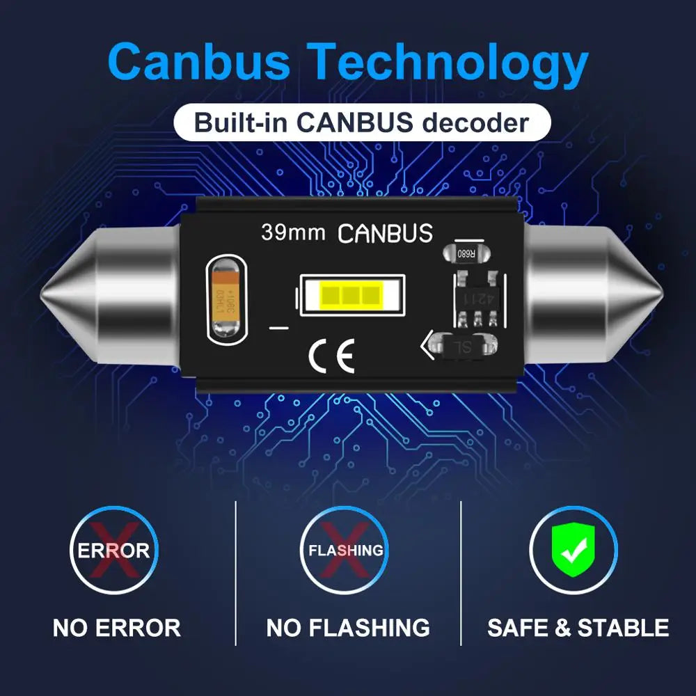 C5W C10W Festoon 31mm 36mm 39mm 41mm LED Bulbs Canbus Error Free Super Bright CSP Chips Au