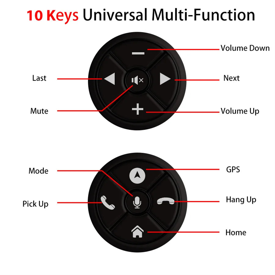 Universal Wireless Car Steering Wheel Control for Aftermarket Stereo Radio DVD