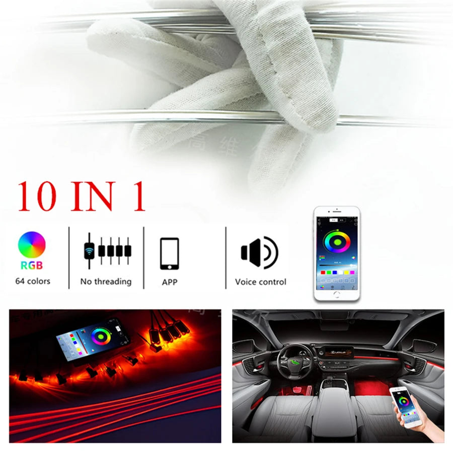 RGB - Ambient Light - App Control - Car Interior Lighting