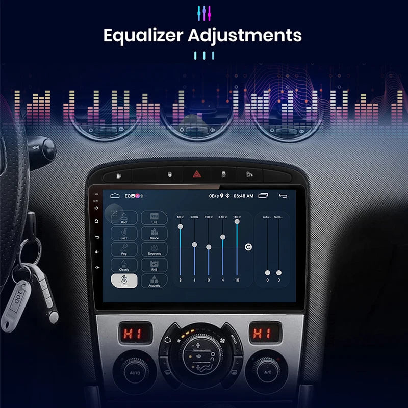 4G+64G Android 10 Car Radio GPS RDS DSP multimedia player for Peugeot 408 for Peugeot 308