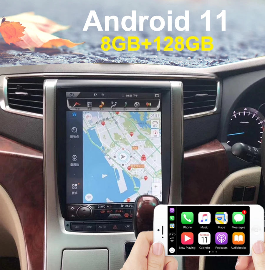 12.1" Car Radio Multimedia Video Player For Toyota Alphard Vellfire 20 2015 -2020 Android
