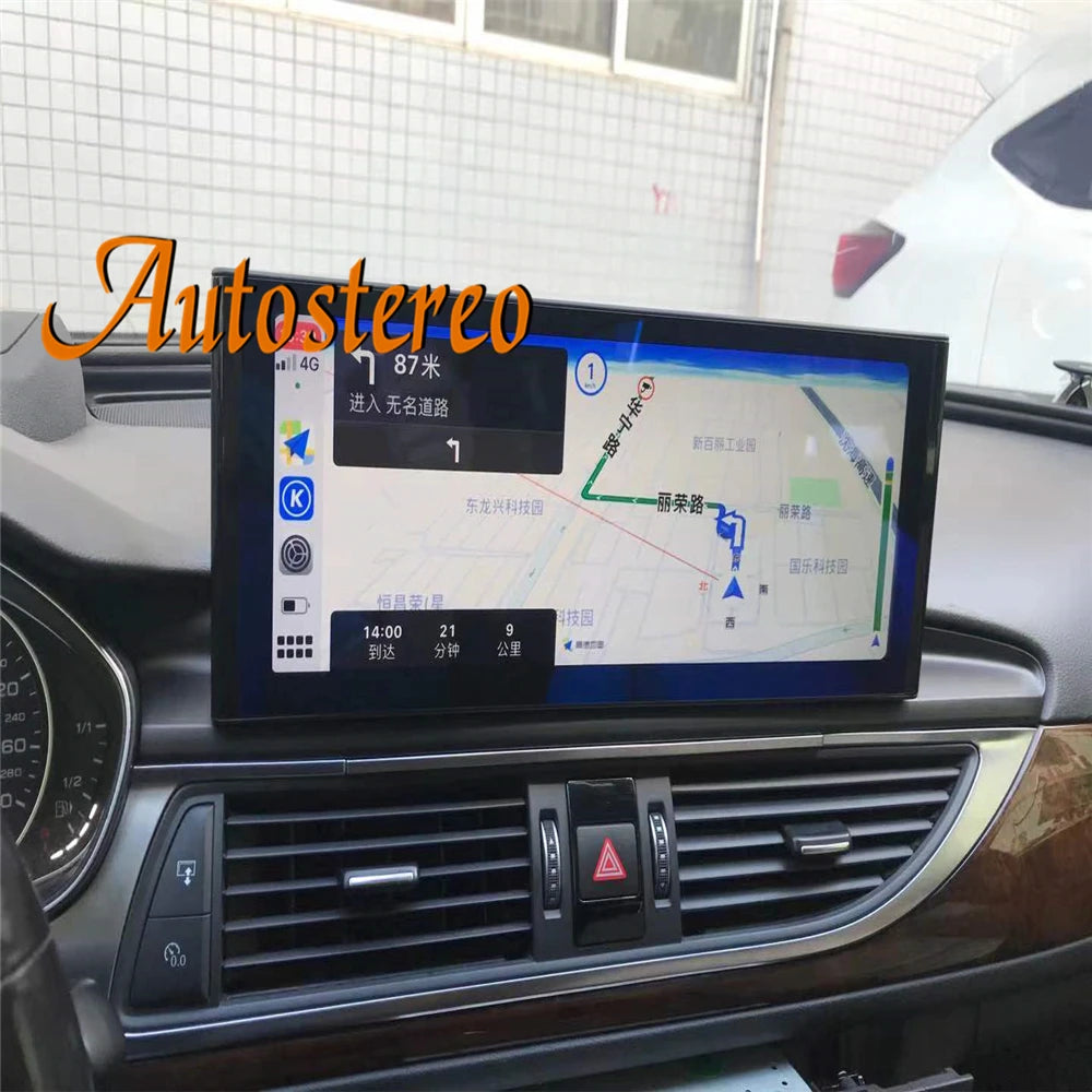 Snapdragon Carplay Qualcomm 4G SIM Android13 For Audi A6 A7 2012-2019 Car GPS Navigation M