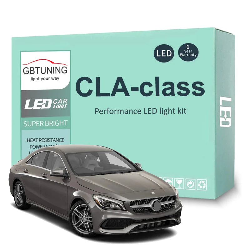 20-Piece LED Interior Light Kit for Mercedes Benz CLA-Class C117 Coupe - Canbus Error-Free Bulbs | AUTOKITSHOP