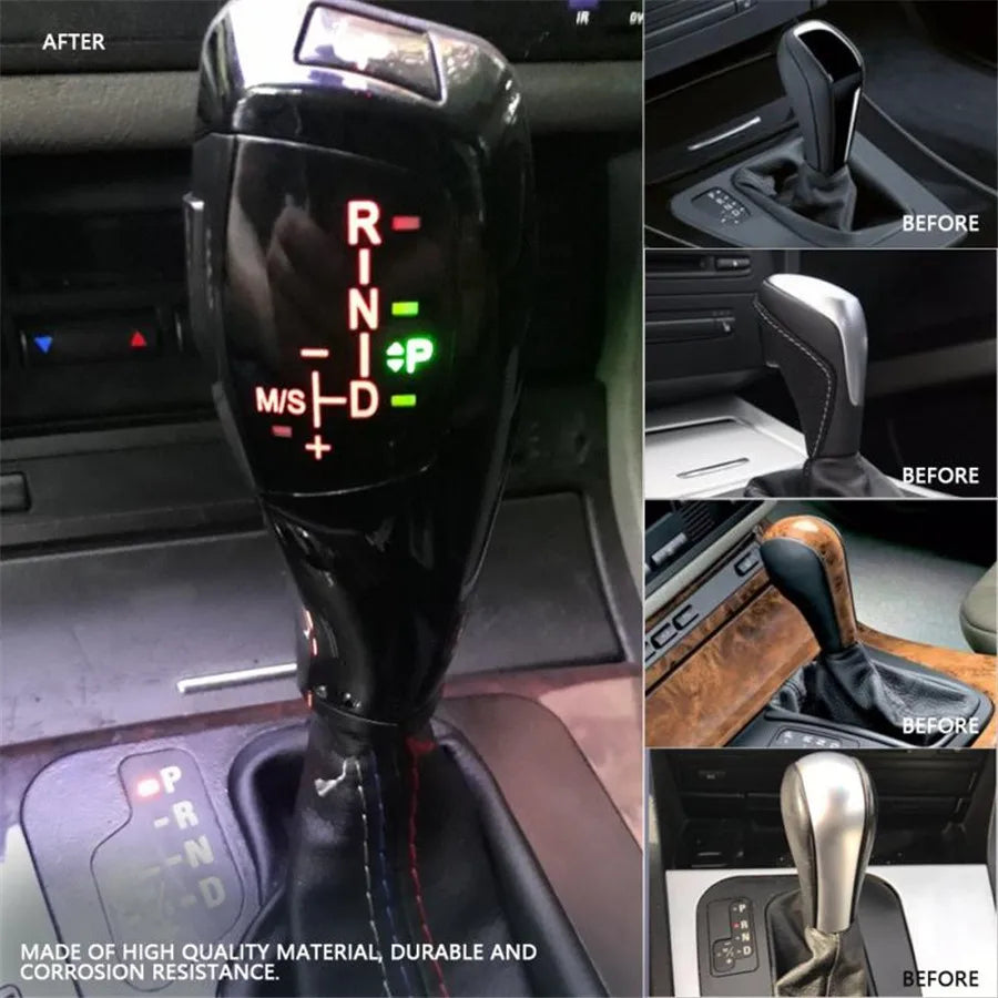Modified Led Gear Shift Knob Shifter Lever for BMW E46 E60 E61 E81 E82 E87 E88 E89 E90 E91