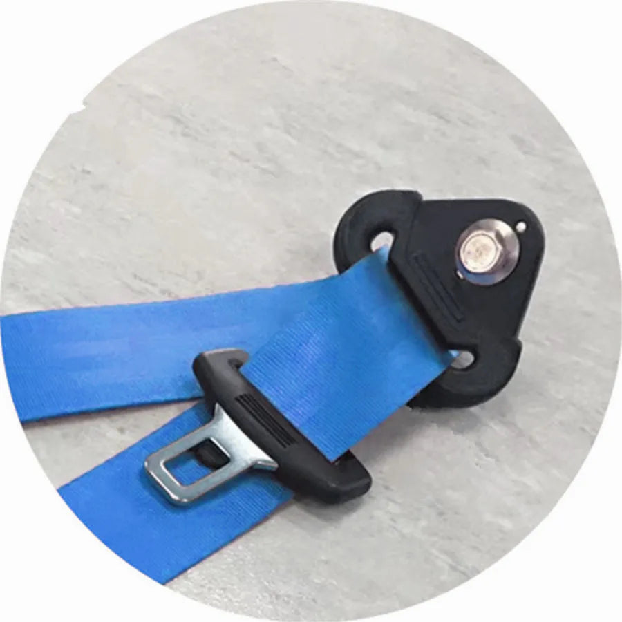 Blue 3 Point Retractable Car Safety Seat Belts Lap Safety Belt Seatbelts for Auto Cars Wit