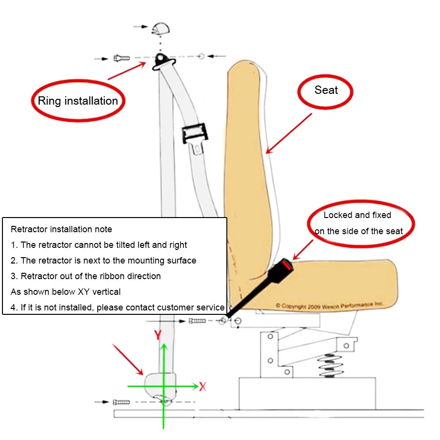 Blue 3 Point Retractable Car Safety Seat Belts Lap Safety Belt Seatbelts for Auto Cars Wit