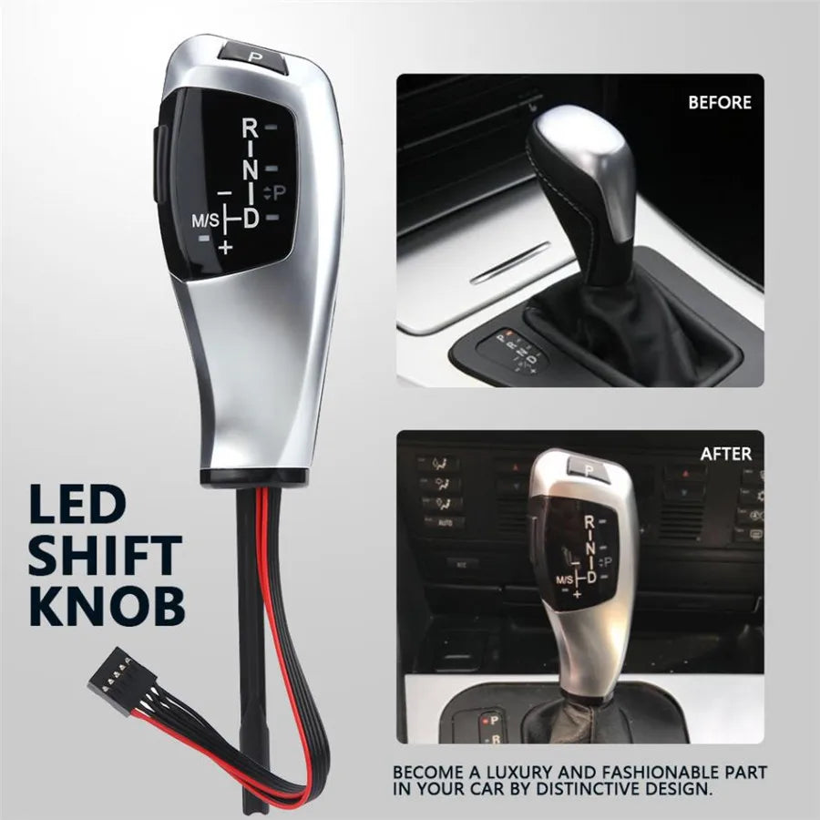 Modified Led Gear Shift Knob Shifter Lever for BMW E46 E60 E61 E81 E82 E87 E88 E89 E90 E91