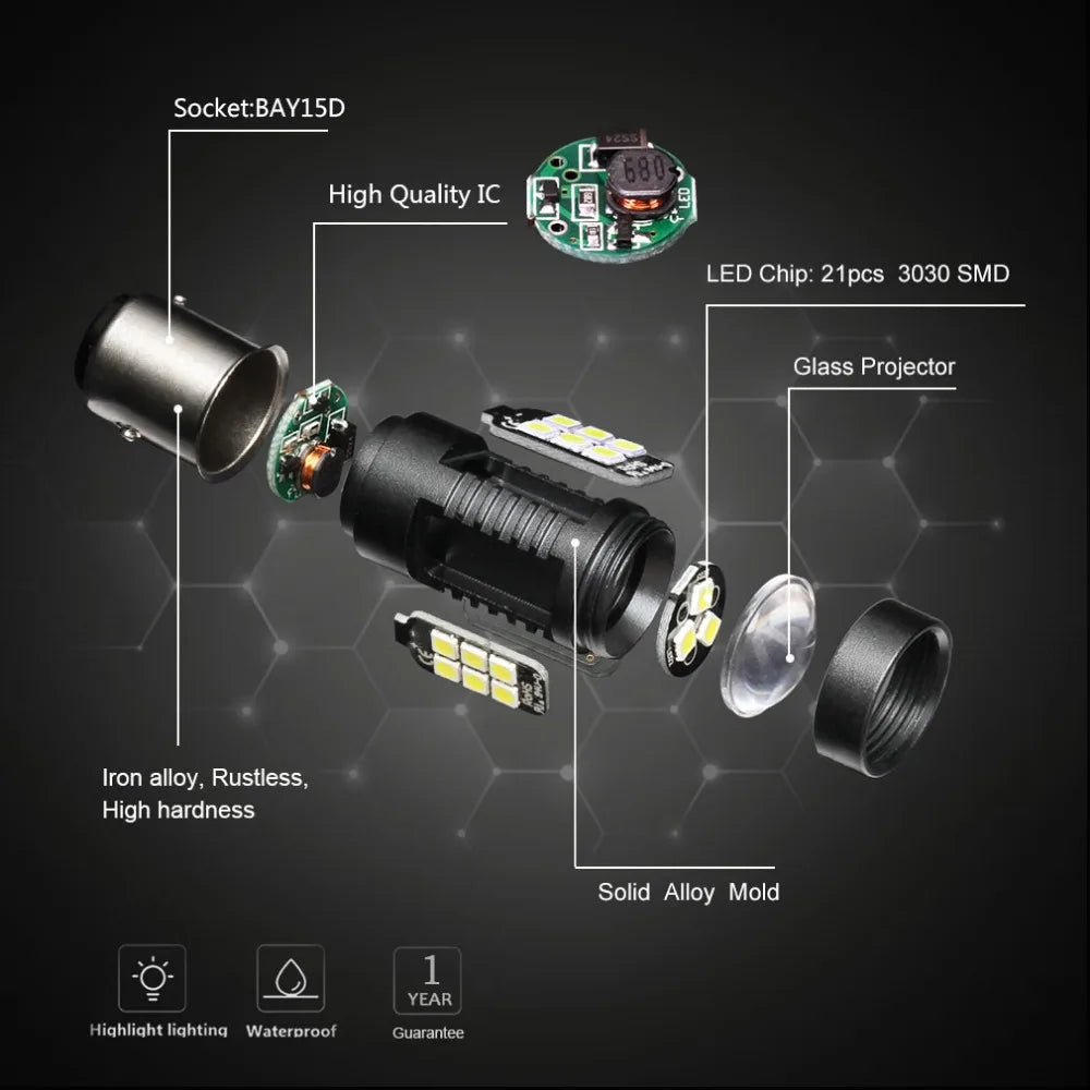 1157 BAY15D Led Bulb P21/5W 21 3030SMD Auto Leds Bulbs Brake Tail Lamp Car Backup light 12