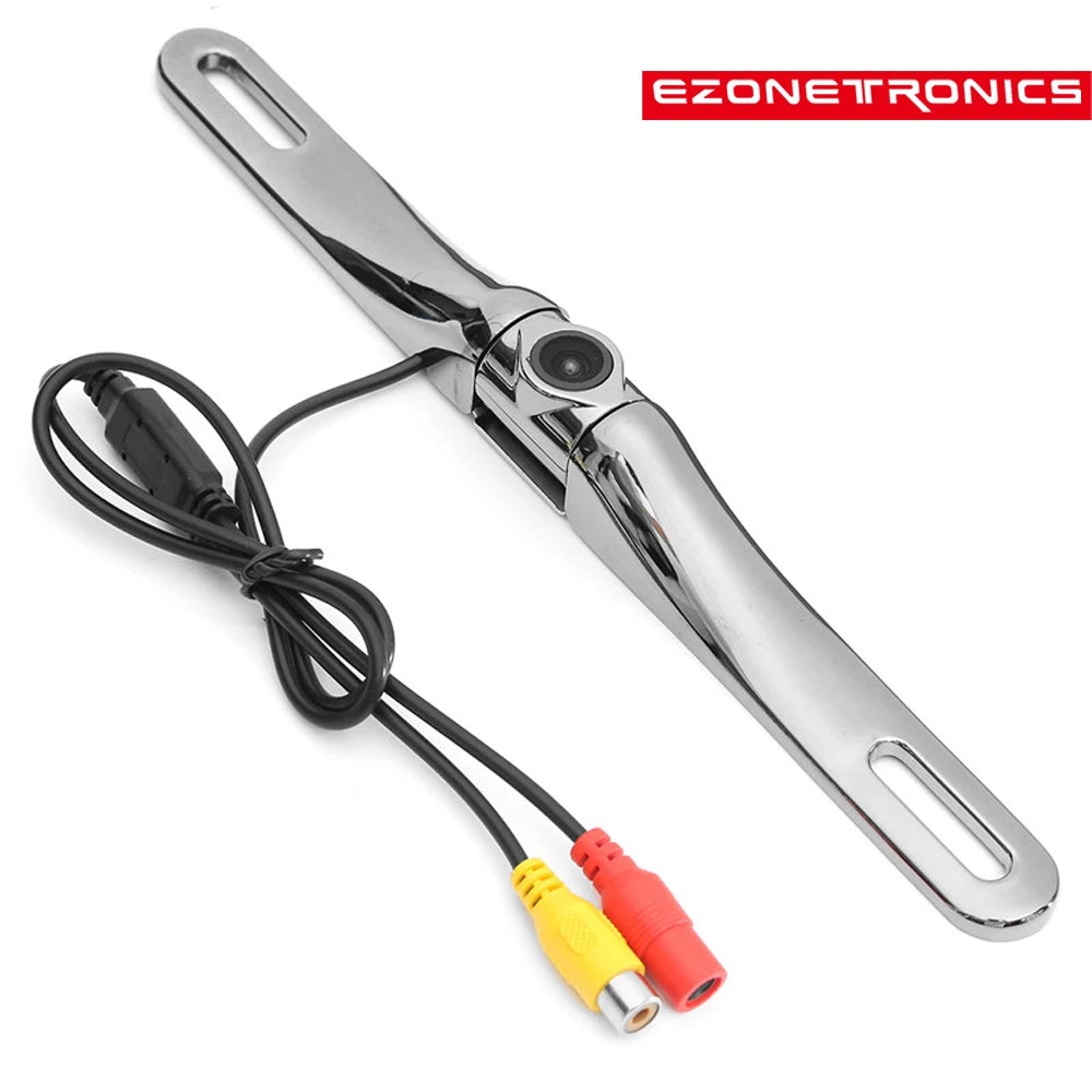 18 Car Rear View Camera License Plate Mount Silver / Black Reverse Backup Camera License P