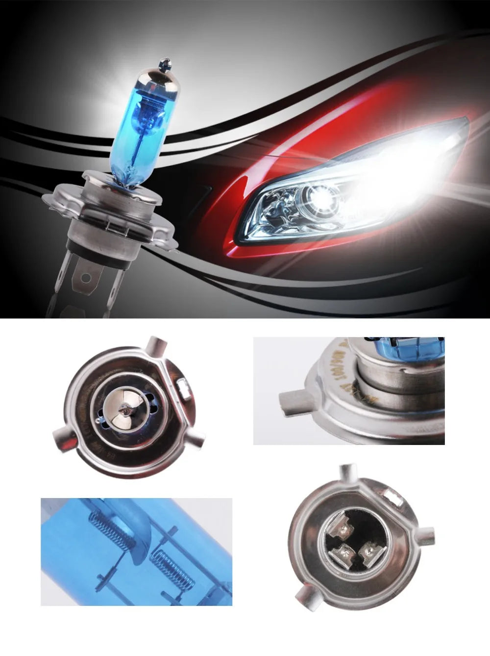 H7 100W 12V 55W Super Bright White Fog Lights Halogen Bulb High Power Car Headlights Lamp