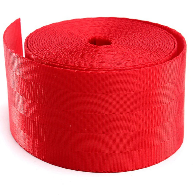 Universal RED or BLACK Racing Front 3 Point Safety Retractable Van Car Seat Lap Belt 4.8x3