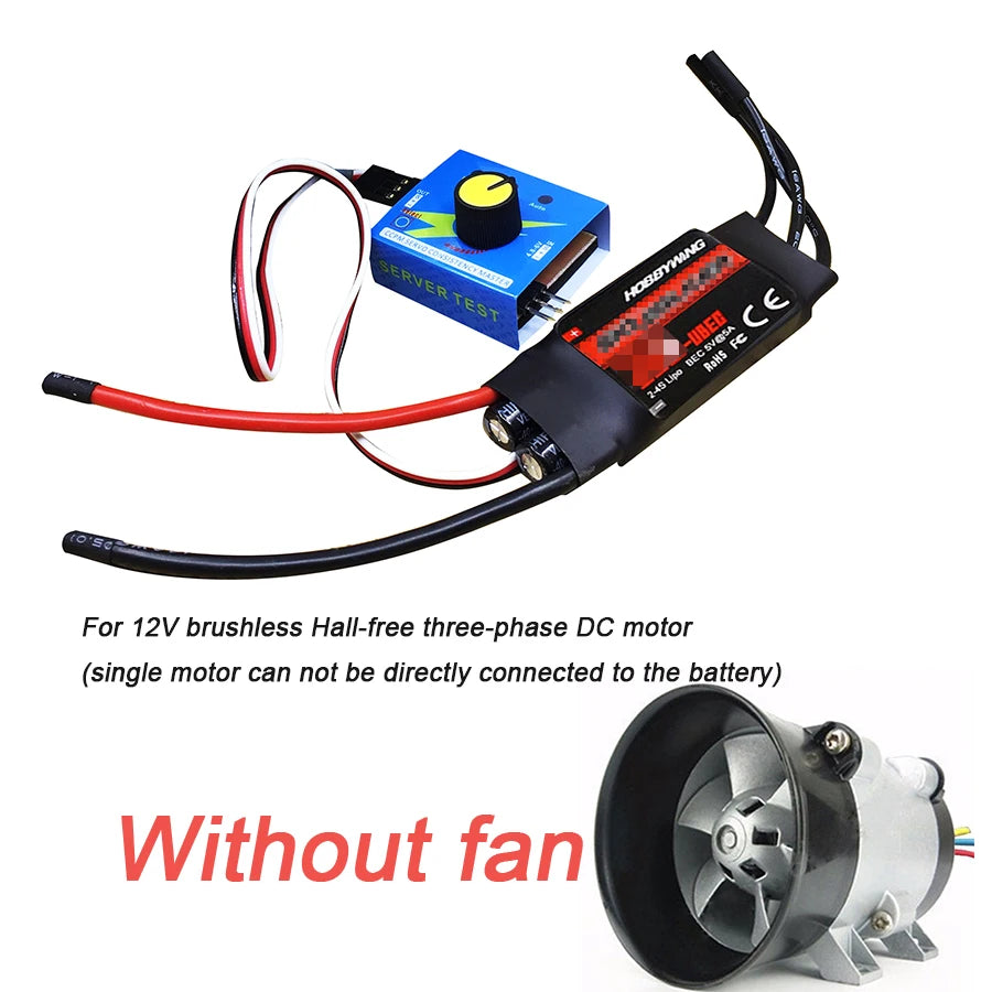 12V 50A ESC Drive Controller Max 600W for Car Electric Turbine Power Turbo Charger Tan Boo