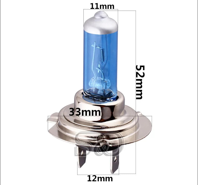 H7 50W 12V Super Bright White Fog Lights Halogen Bulb High Power Car Headlights Lamp Car L