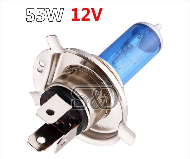 H4 55W 12V Super White Yellow Fog Lights Halogen Bulb High Power Car Headlight Lamp Car Li