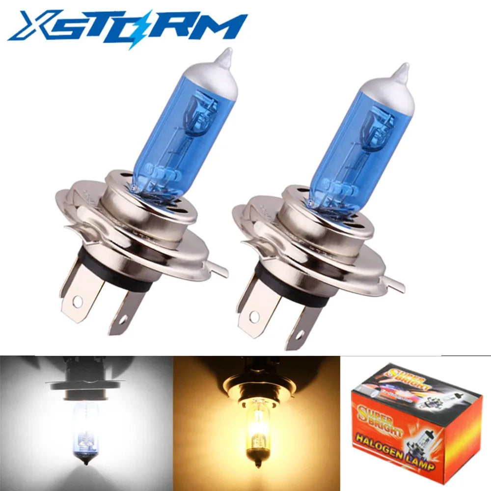 H4 55W 12V Super White Yellow Fog Lights Halogen Bulb High Power Car Headlight Lamp Car Li