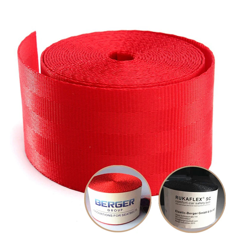 Universal RED or BLACK Racing Front 3 Point Safety Retractable Van Car Seat Lap Belt 4.8x3