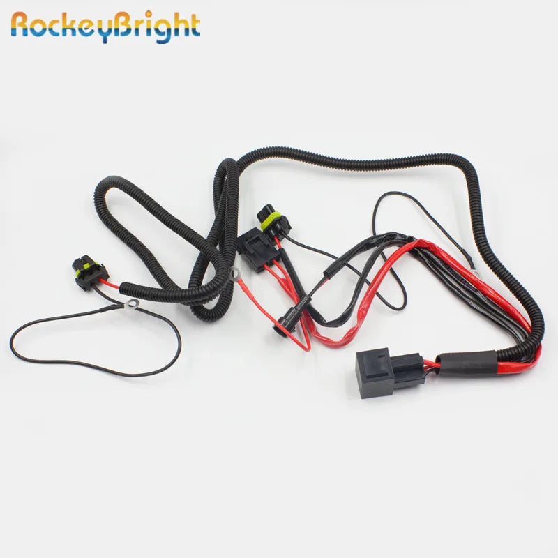 Rockeybright HID Xenon Bulb Extension Cable Xenon HID Kit Relay Wiring Harness H1 H3 H7 H8