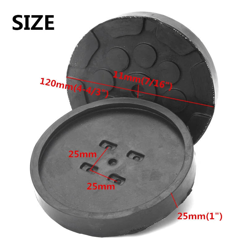 FYUU 4pcs/lot Rubber Jacking Pad Anti-slip Protector Floor for Heavy Duty Round Lift Pads