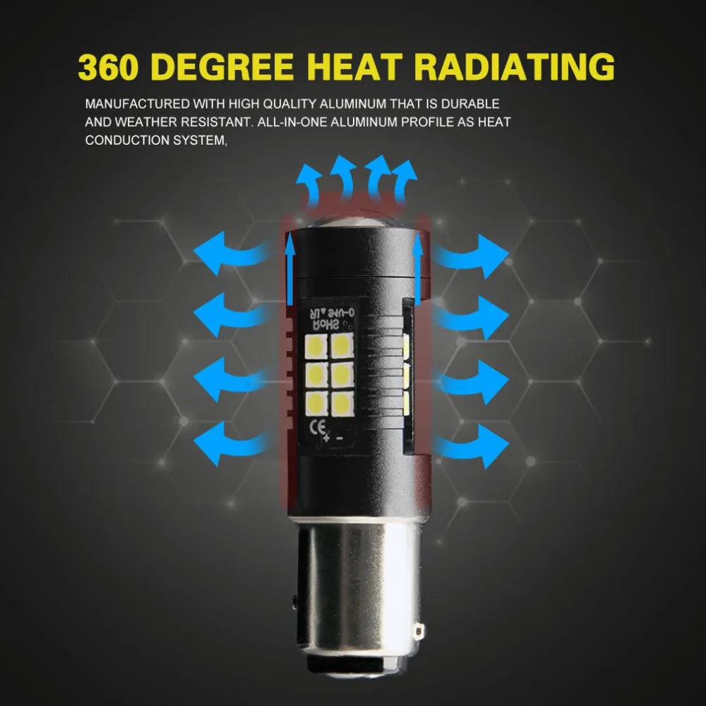 P21/5W LED Bulb 1157 BAY15D Led 21 3030SMD Auto Light Bulbs Brake Tail Lamp Car Signal Lam