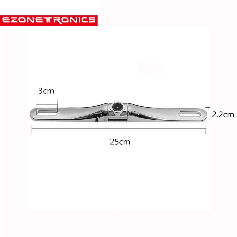 18 Car Rear View Camera License Plate Mount Silver / Black Reverse Backup Camera License P
