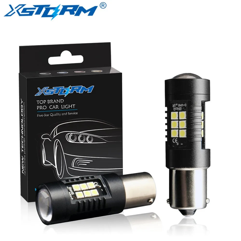 P21W Led Bulb 1156 BA15S Leds 21 3030SMD Auto Light Bulbs Reverse Lamp White Yellow Amber