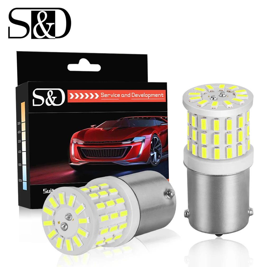 New Super Bright 1156 P21W LED BA15S 1157 P21/5W BAY15D LED Car Lights Reserve Lamps Auto