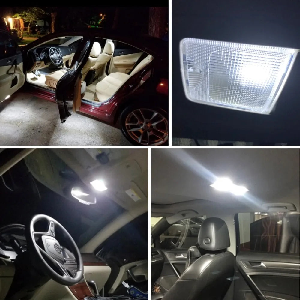 2-Piece LED Interior Light Kit for BA9S C5W T4W - Canbus Error-Free Interior Bulbs