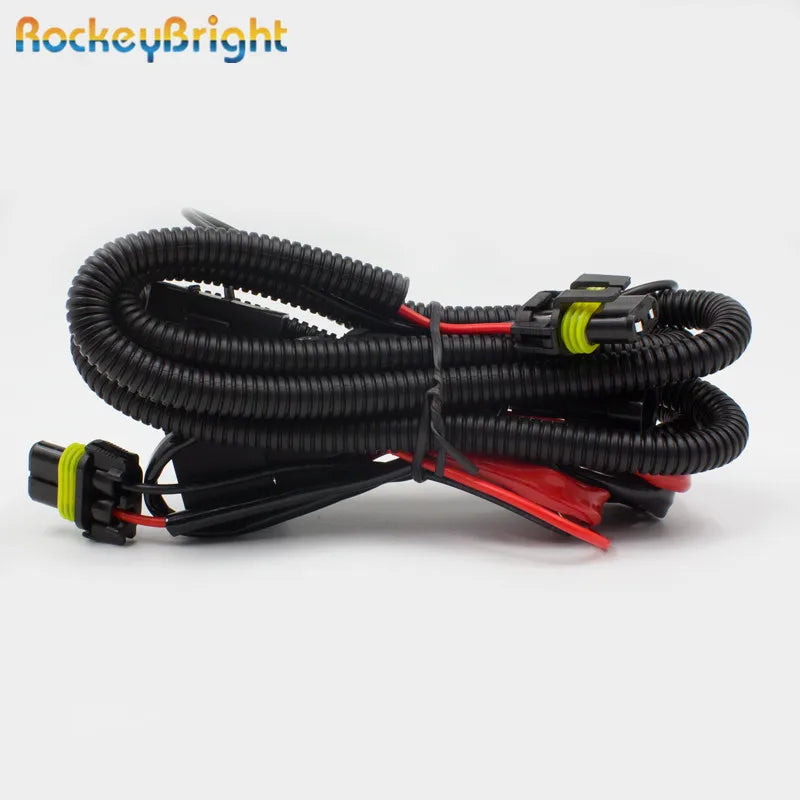 Rockeybright HID Xenon Bulb Extension Cable Xenon HID Kit Relay Wiring Harness H1 H3 H7 H8