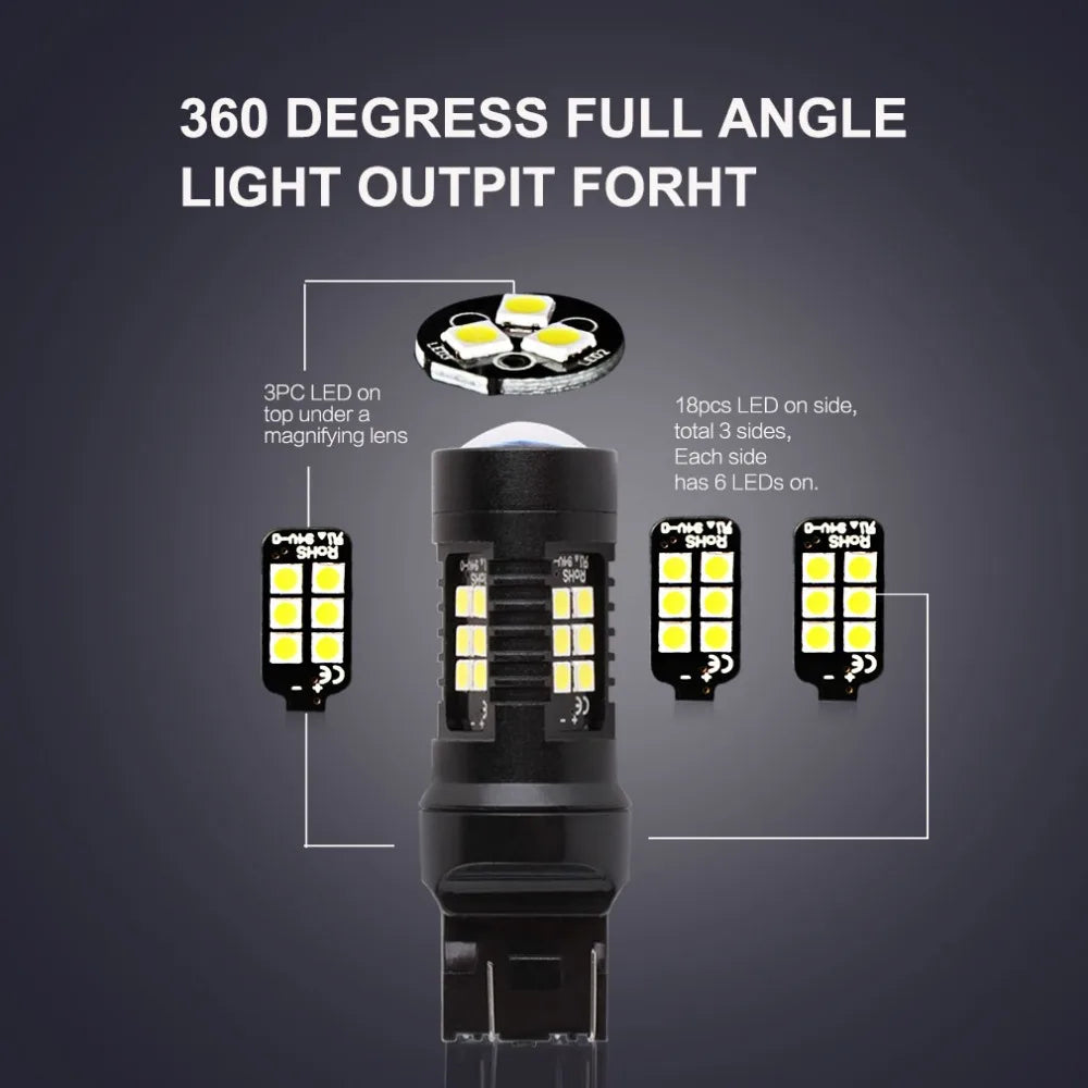 T20 W21W W21/5W LED 7440 7443 SRCK LED Bulb Auto Lights Bulbs Car Turn Signal Lamp Backup