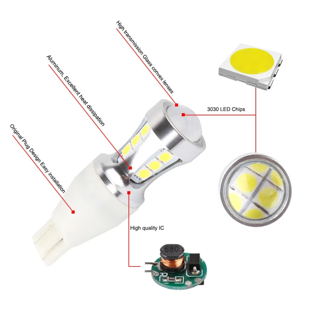 W16W Led Light T15 Led Signal Lights 1000LM Wedge Reverse Lights Canbus NO Error 921 912 C