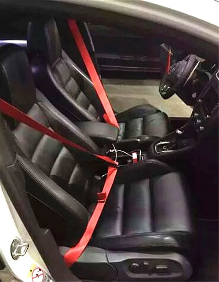Universal Red Car Seat Belts Safety Belt Extender Extension Buckle Adujstable Shoulder Sea