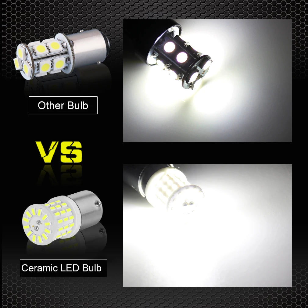 New Super Bright 1156 P21W LED BA15S 1157 P21/5W BAY15D LED Car Lights Reserve Lamps Auto