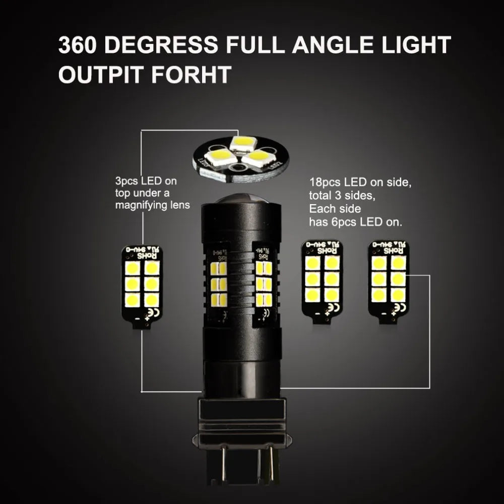 T25 3157 Led Bulb P27/7W High Power 21 3030SMD Auto Led Light Car Stop Brake Turn Signal L