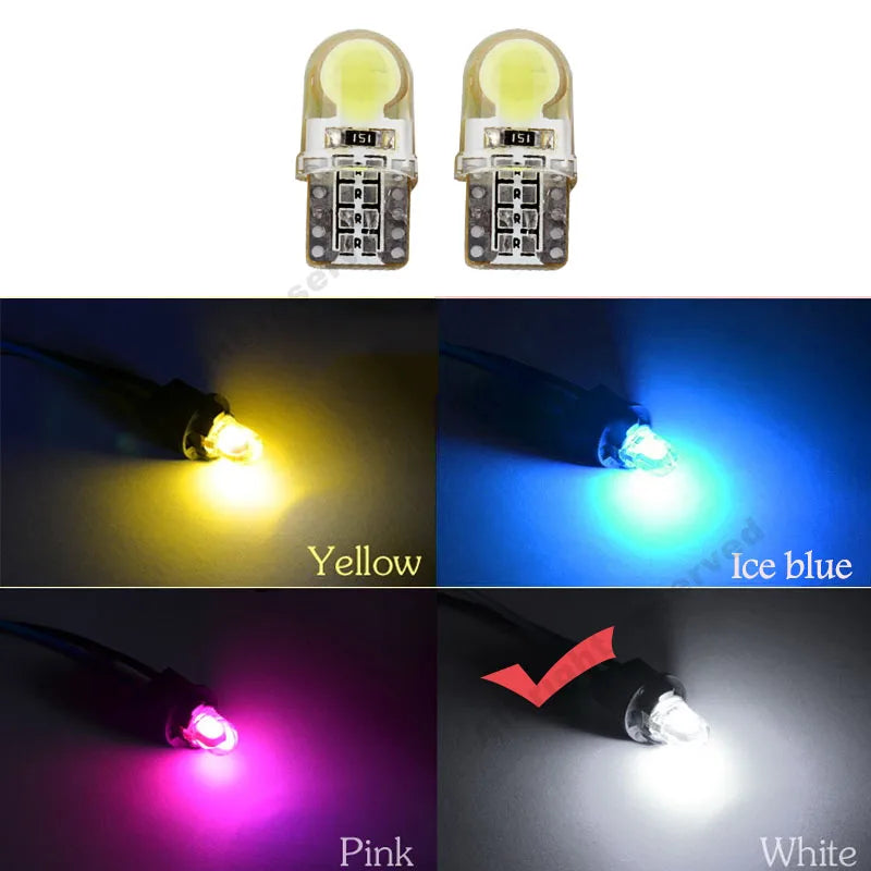 Auto T10 Led Cold White 194 W5W LED 168 COB Silica Car Super Bright Turn Side License Plat