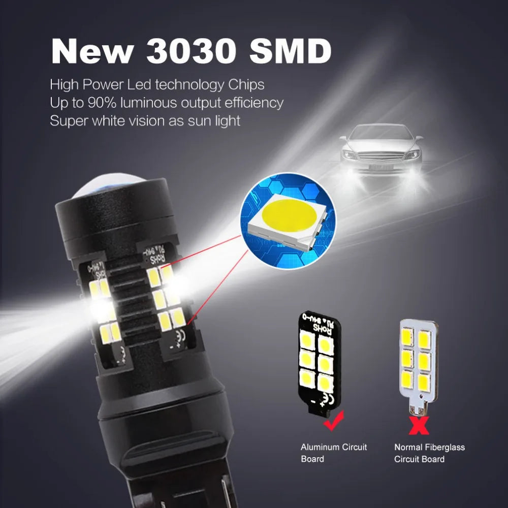 T20 W21W W21/5W LED 7440 7443 SRCK LED Bulb Auto Lights Bulbs Car Turn Signal Lamp Backup