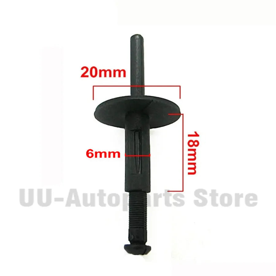 100Pcs/Set 6MM Car Plastic Rivets Automobile Clips For BMW Hole Push Car Bumper Panel Rive