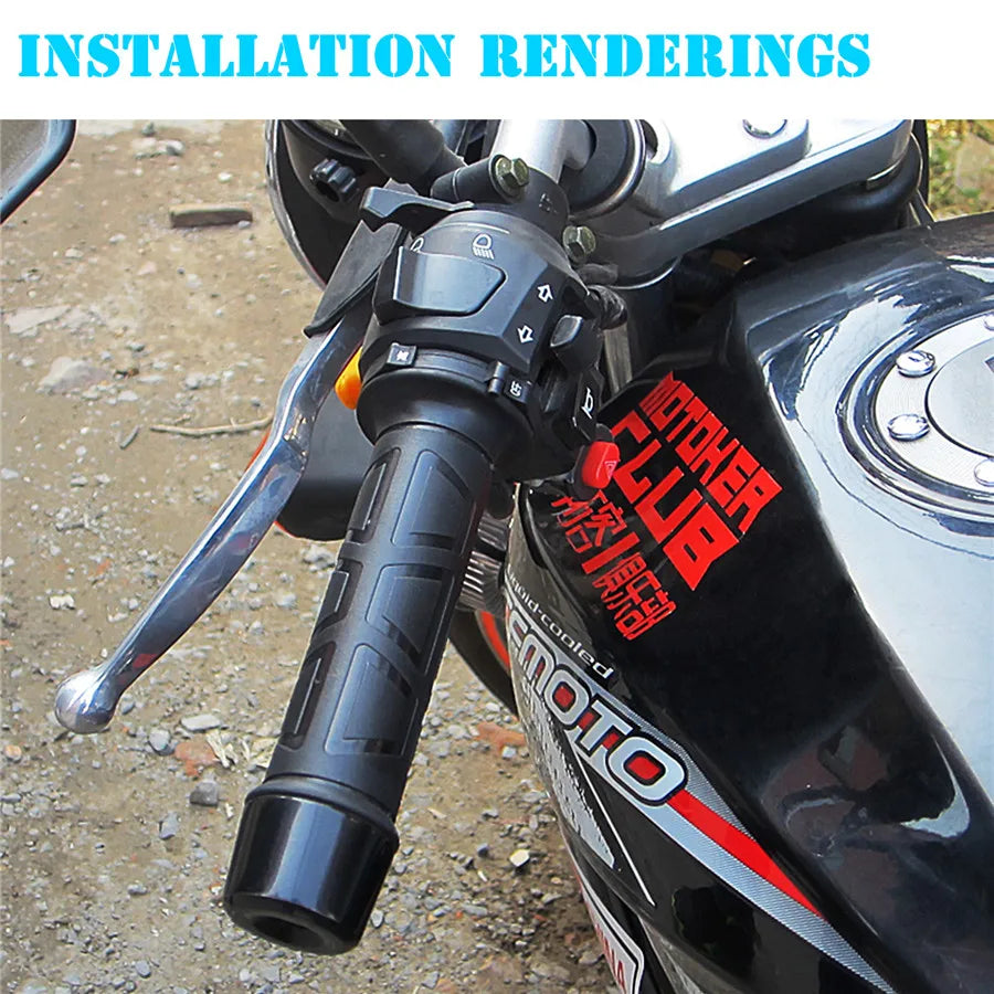 FYUU 7/8" 12W-24W Adjustable Temperature Motorcycle Handlebar Electric Heated Handle Motor